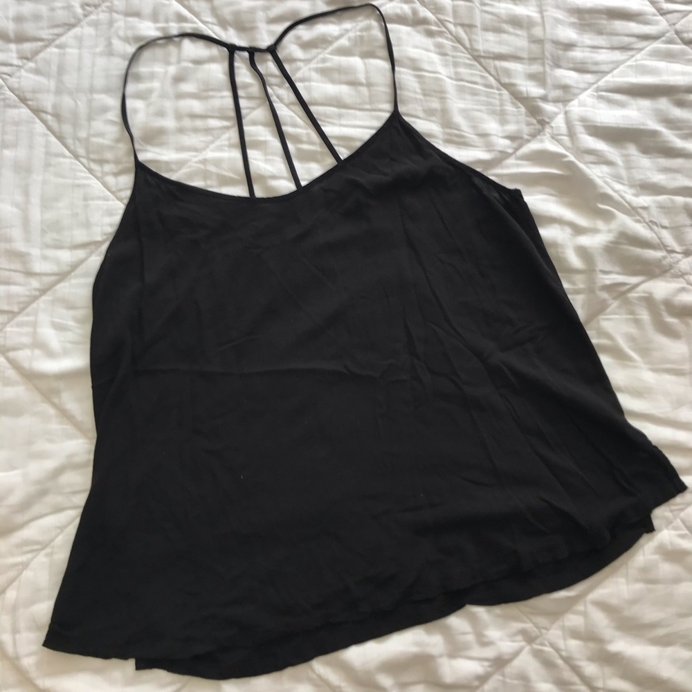 Black strappy top